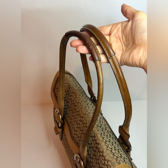 Coach Brown Signature Soho Satchel in Canvas and Leather
